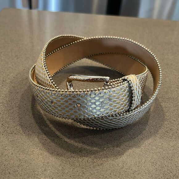 Motion East Vintage Silver Gold Metallic Fashion
Belt, Size M - Picture 2 of 12